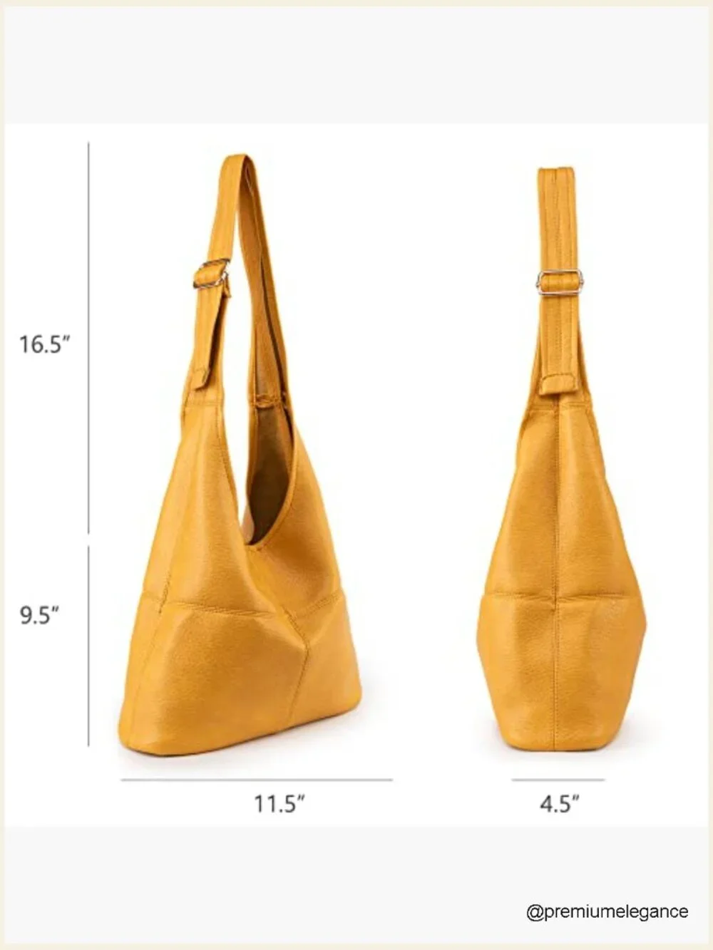 Ultra Soft Slouchy Hobo Bag with Cosmetic Pouch, Adjustable Strap